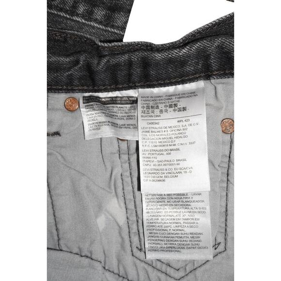 1Levi's 501 High Rise Black Denim Cutoff Shorts – Size 28 - Picture 4 of 7